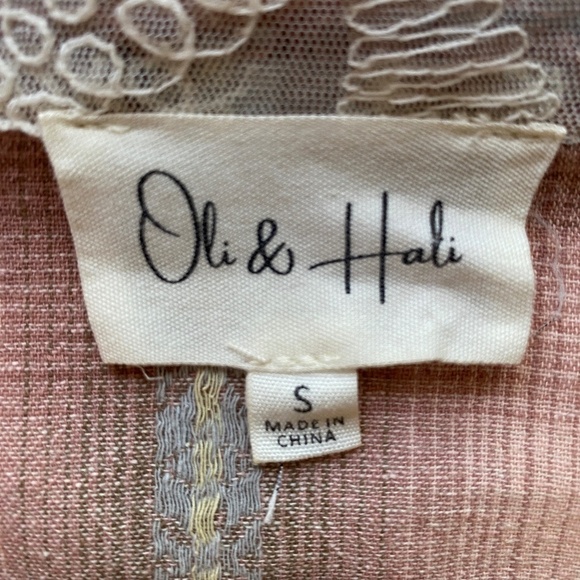 Oli & Hali Plaid Lace Patchwork Long Sleeve Flannel Shirt Shacket Small - Picture 10 of 16